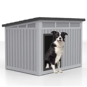 TikTokShopStockUp  WTFGO doghouse Sturdy Frame Doghouse for Small & Medium Pets - Dual-Use for Indoor & Outdoor, Easy to Clean & Assemble  Kennel  for Your Christmas Gifts Wooden Kennel
