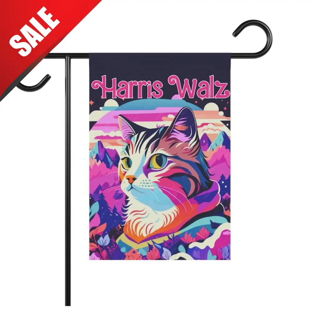 Kamala Harris Yard Sign Cat - Kamala Flag - Kamala Walz Sign Cat Lady - Harris For President Flag - Democrat Supporters - Flag for Yard or Garden - Gift & Decor Banner