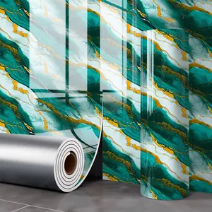 Thick Self-Adhesive Tile Look Wall Stickers, Waterproof Moistureproof Moldproof, DIY Decor for Kitchen Bedroom Living Room Bathroom, Marble Pattern Wallpaper, Marble Backsplash Wallpaper