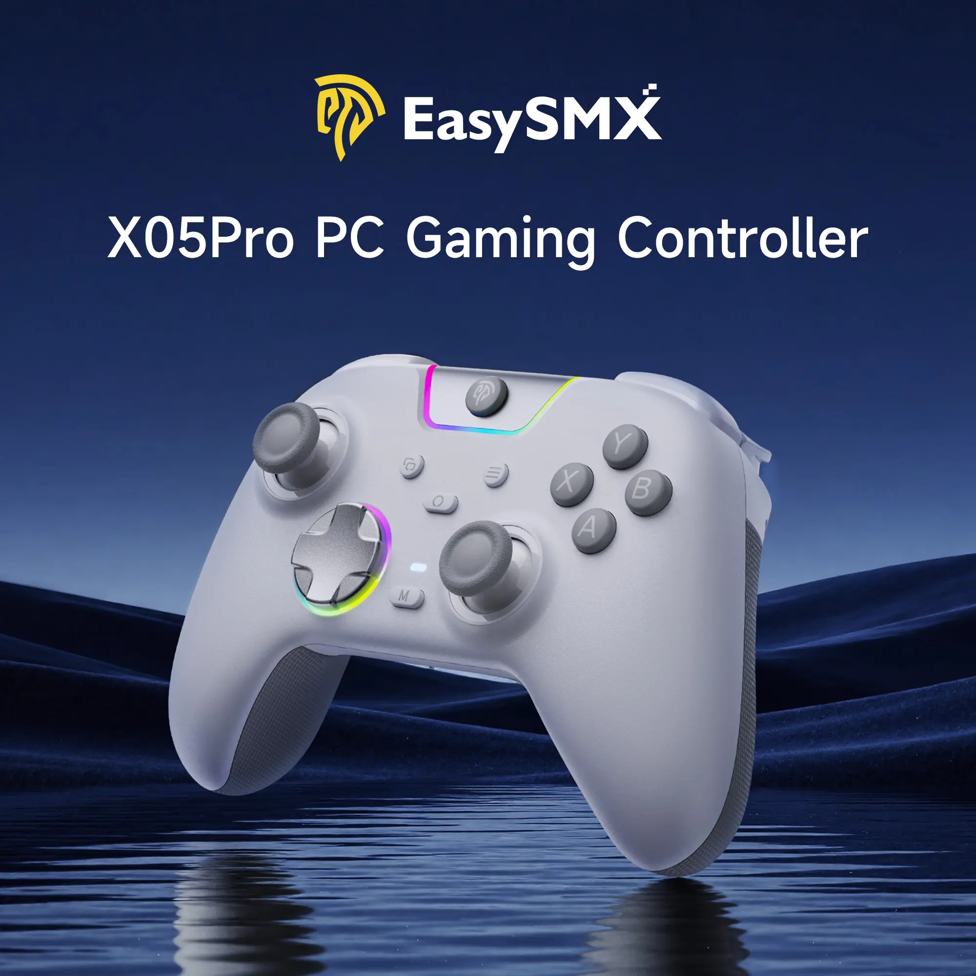 EasySMX X05Pro Quiet Adjustable Bluetooth Wireless & Wired Mobile Controller - Hall Effect Joysticks, Silent Buttons, Trigger Locks, Vibration Triggers, Silicone Grip, Rechargeable for PC/Switch/Android Gaming Console Accessories