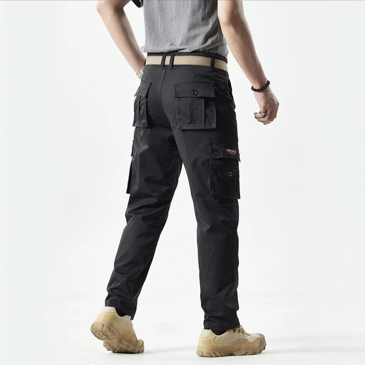 Men's Fitted Plain Solid-Color Straight-Leg Utility Khakis, Multi-Pocket Pants for Casual Everyday Wear, Ideal Father's Day Gift, All-Seasons Menswear Trousers Men's Fitted Plain Solid-Color Straight-Leg Utility Khakis, Multi-Pocket Pants for Casual Everyday Wear, Ideal Father's Day Gift, All-Seasons Menswear Trousers