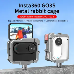 for Insta360 GO3/GO3S Metal Protective Cage, Perfect Accessory for Outdoor Sports, Holiday Travel, World Cup and Campus Photography and Party, Quick Release Design | Camera Frame Protection | Ideal Gift for GO3/GO3S Users | Horizontal and Vertical Shots