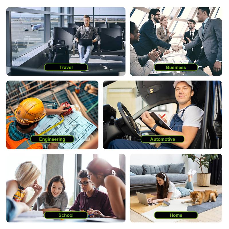 Portable Inkless Thermal Printer, Supports A4 Paper Size, Prints Resumes, Music Sheets, Exam Papers, Compatible with iOS & Laptops