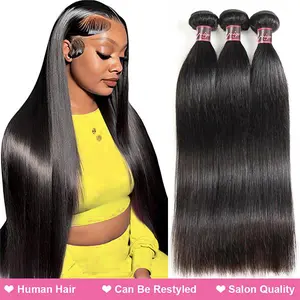 Uwigs Natural Color Straight/Body Wave Hair Bundles Quick Weave Extensions 1 3 4 Bundles 100g/piece TikTokShopBlackFriday