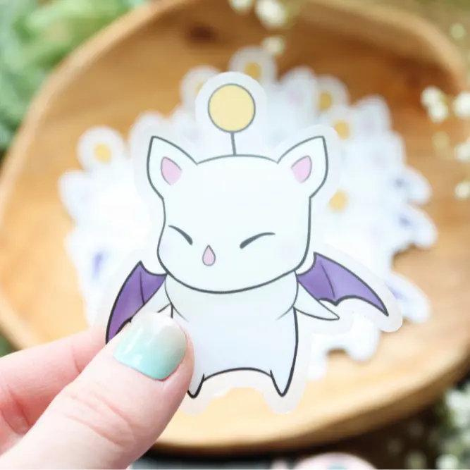 Final Fantasy XIV Moogle Minion Waterproof Vinyl Sticker | Matte Finish | 3" x 2.5"