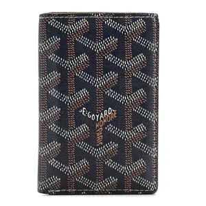 Pre-owned Goyard Canvas Small Leather Goods Goyardine Saint Pierre Card Holder Navy