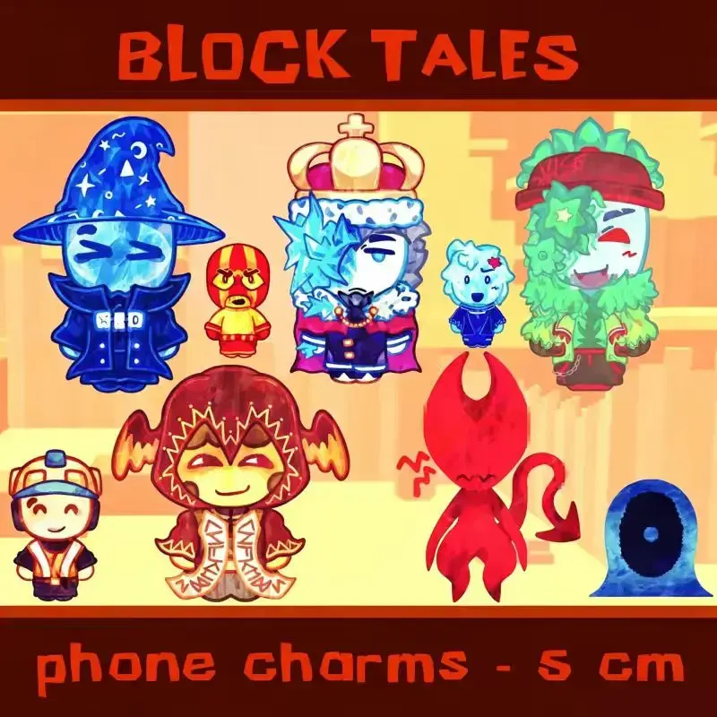 Roblox RBLX Block Tales Charm, Bag Charm Accessory for Game Fans