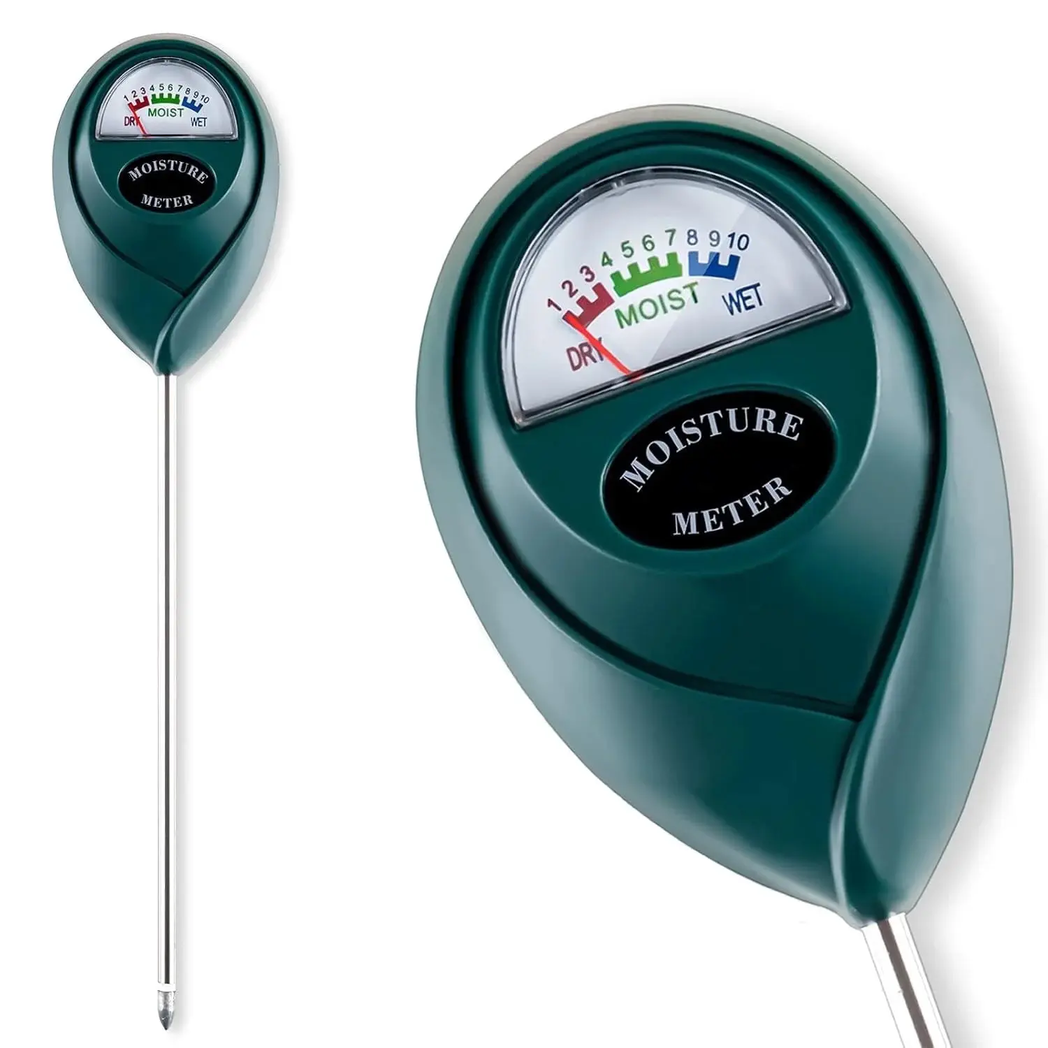 Soil Moisture Meter for House Plants Plant Water Meter Indoor & Outdoor Garden Farm Soil Test Kit No Batteries Required Easy to Use Green 1 Pack Plant Care Tool for Lawn Garden and Farm Plants summerwins