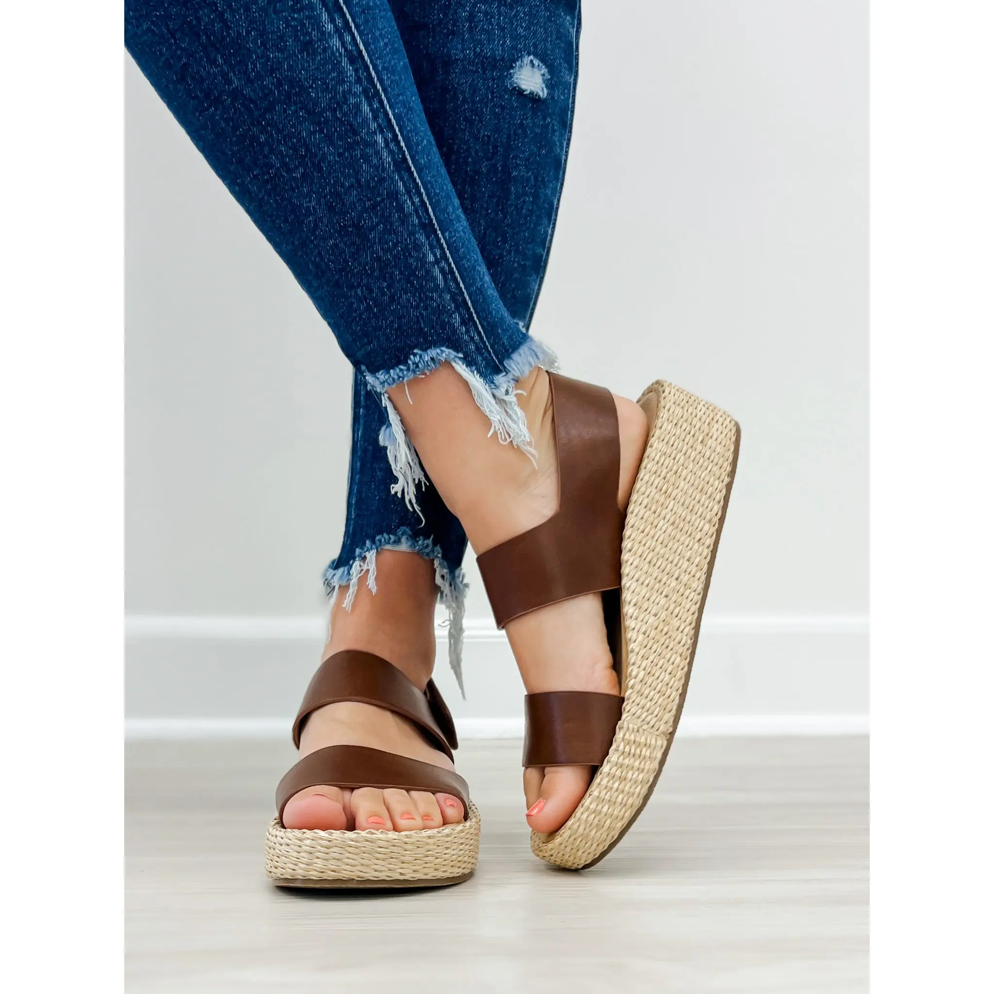 Corkys Heatwave Platform Sandals in Mahogany