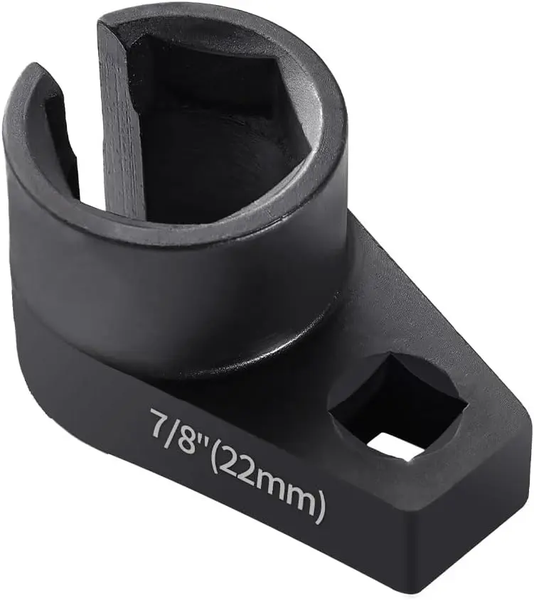 DIBMS Offset O2 Sensor Socket, 7/8-Inch (22mm) with 3/8-Inch Drive, Universal Fit for Vehicle Oxygen Sensor Removal Auto Repair Tools Car Repair Tool Automotive Precision Tools