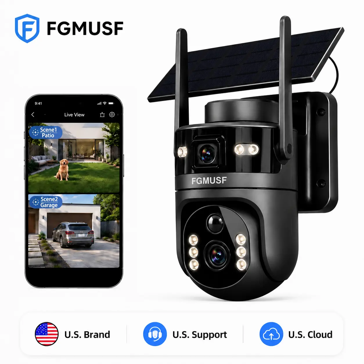 No Wi-Fi needed 4G LTE Cellular solar cameras for home security wireless outdoor camaras de seguridad para casa inalambrica Two-way calling, 2K HD resolution, built-in SIM card.s home security camera system camcorder surveillance & security cameras Safety