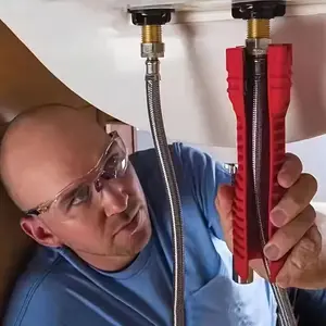 8-In-1 Multi-Functional Faucet Wrench Set, Kitchen Sink Installation Tool, Small Space Bathroom Accessory, Metal Construction, Multifunctional Wrench