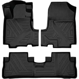 CRV Floor Mats Compatible with 2007-2011 Honda CR-V,All Weather Protection Waterproof Durable Anti-Slip Odorless Custom-fit TPE Floor Liner Front and Rear