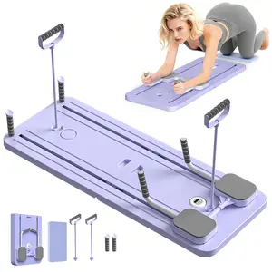 Pilates Board at home - 2026 Pilates Reformer Set, 8 in 1 Pilates Sliding Board,Multi-Purpose Foldable Pilates Reformer Board for Home Pad,Multi-functional Adjustable Ab Exercise Board, Split Ab Slide Roller Board, pilates at home workouts.