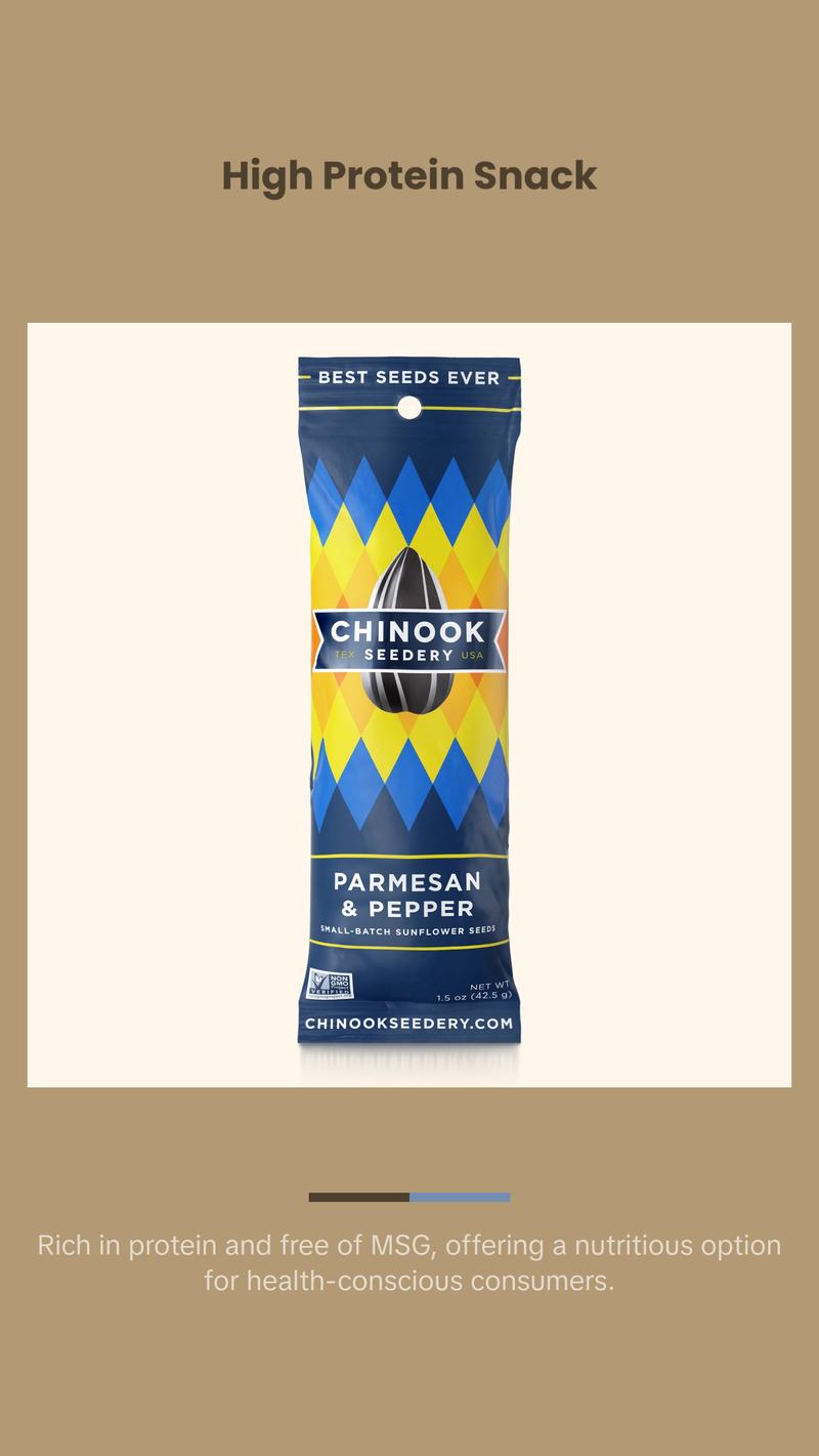 CHINOOK Variety Pack Sunflower Seeds 36-pack (1.5oz bags) – Keto Snacks, Gluten-Free, Non-GMO, Low Sodium, High Protein, Great Snack