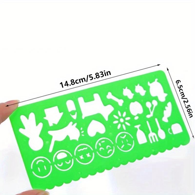4 Cartoon Drawing Template Rulers for Students, School Supplies for Artistic Hand Drawing, Creative Art Tools for Kids