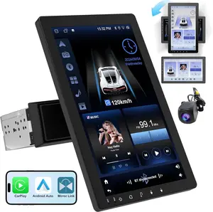 10.1" Rotatable Touch Screen  Stereo Single Din - Android 13,  /, 4-Core CPU, 2GB+32GB, GPS Navigation, Hi-Fi Sound,  4.2, AHD Backup Camera (Vertical Fit)