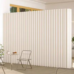 Foldable room divider screen crafted from kraft paper, offering versatile placement for offices, living rooms, and beauty salons