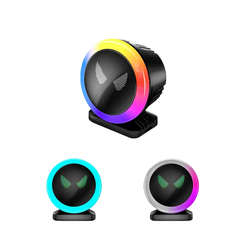RGB Full-Color Speaker Aroma Diffuser Light with Smart Voice Pickup Display, Strobe Function, 4.33 x 3.94 x 3.54 in, 5.6 oz for Car Dashboards, Shelves, Ambient Nights