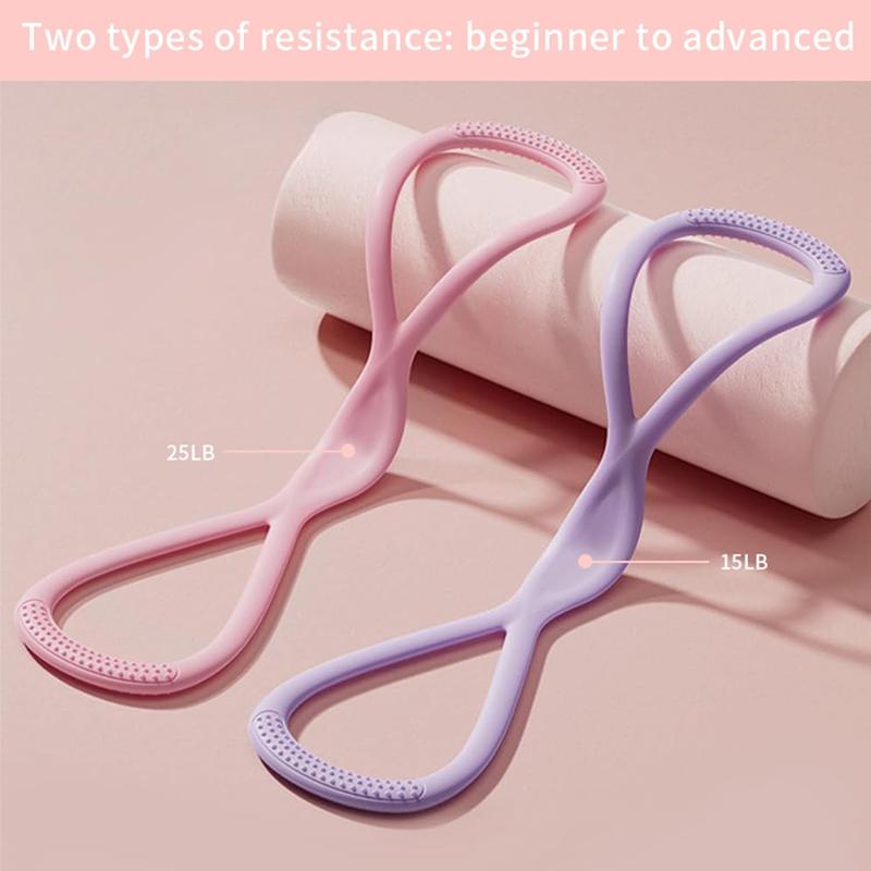 Figure 8 Resistance Bands with Handles,8 Shaped Resistance Bands,Arm|Back Training Elastic Ropes Workout Chest Arm and Shoulder Stretch Bands Exercise Equipment for Physical Therapy,Yoga,Pilates,Stretching,Equipment for Home Workout
