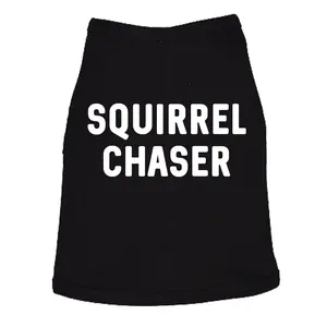Dog Shirt Squirrel Chaser T shirt Funny Clothes for Small Breed Daschund Corgi Funny Dog Puppy TShirt Black