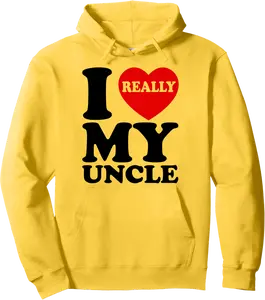 I Love My Uncle I Heart My Uncle For Men Women Nephew Niece Pullover Hoodie - 62B0DJ5PBQZT