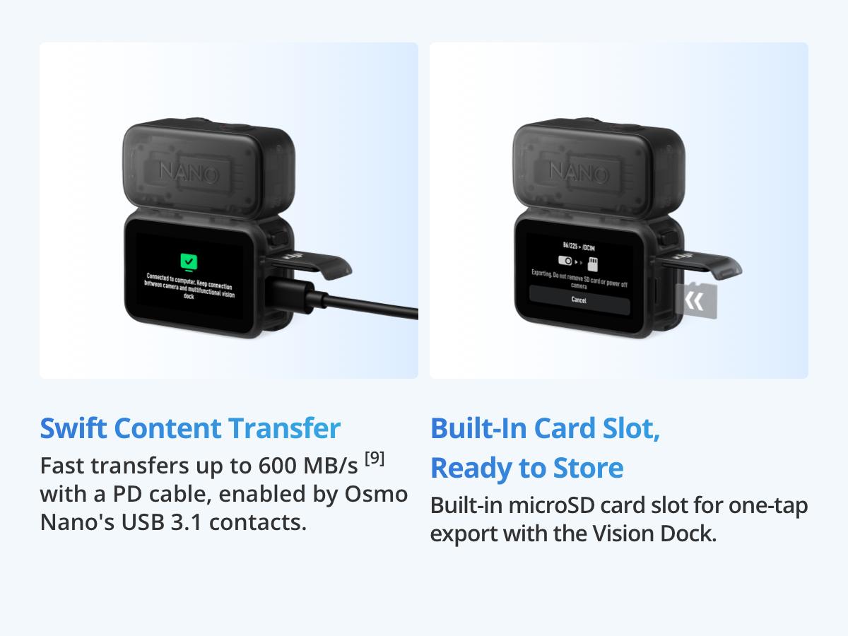 DJI Osmo Nano Standard Combo (128GB) - Small 4K/60fps Vlogging Camera with a 1/1.3″ Sensor, 143° Wide FOV Video, 200-Min Recording, Swift Content Transfer, Magnetic POV Cam 4K for Sports, Vlog DJI Osmo Nano Standard Combo (128GB) - Small 4K/60fps Vlogging Camera with a 1/1.3″ Sensor, 143° Wide FOV Video, 200-Min Recording, Swift Content Transfer, Magnetic POV Cam 4K for Sports, Vlog