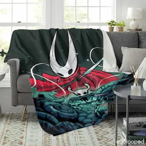 Hollow Knight Flannel Throw Blanket  Print Super Soft Cozy Lightweight Warm for Couch Bed Travel Living Room Gaming Room Great Gift Idea