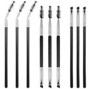 9 PCS Eyelash Comb, Eyebrow Brush Kit Lash Separator Tools Double Ended Professional Eye Brow Spoolie Brushes for Removes Clump Mascara