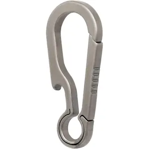Titanium Carabiner Keychain Clip 2/2.6 Inch Small Heavy Duty Key Holder Quick Release Key Chain Bottle Opener for Keys Valentines Day Gift for Him Men