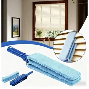 Retractable Venetian Blind Cleaner - 7-Finger Microfiber Dusting Tool with Long Handle - Multi-Purpose Duster for Window Blinds and AC Vents