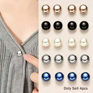 Pearl Finish Plastic Snap Buttons, Seamless Adjustable Design Ball Decorative Fasteners, Durable Easy Installation and Use for Shirts Dresses Jackets Coats, Elegant Buttons