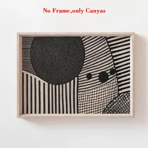 Vintage Poster Wall Art, Line Abstract Canvas Print, Unique Creative Home Decor, Perfect for Living Room & Bedroom, Unframed, Unframed Painting