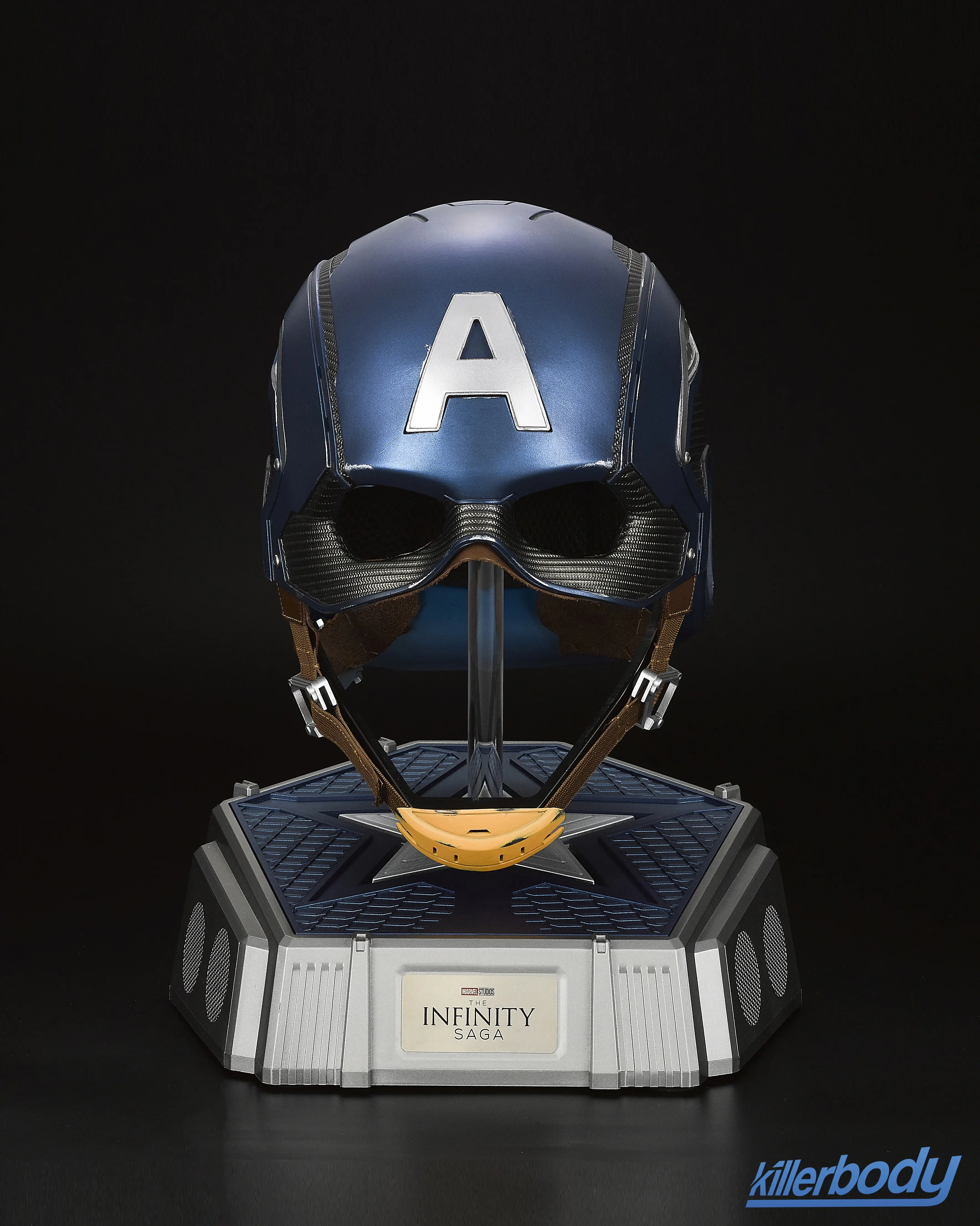 Hasbro 1:1 Collectible Captain America Wearable Helmet Bluetooth Speaker - Movie-accurate Proportional Size, Head-friendly Fit, 1 Box Included, One Box, Audio