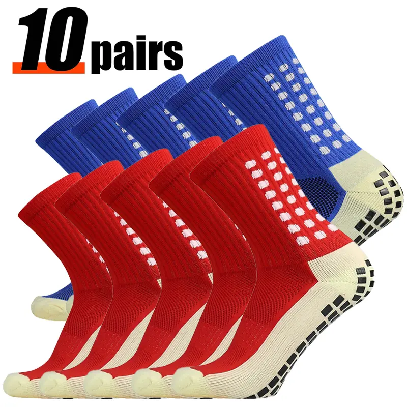 Lpxpass Athletic Socks for Unisex Youth, Breathable Cushioned Crew Nonslip Grip Socks for All-Season Soccer & Training (3/6/10 Pairs), All-Seasons, Cushioning, Solid Plain, Elastic Breathable Antislip, Sports Athletic Socks