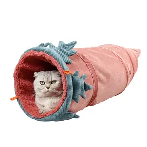 Cat Tunnel Tube Collapsible Kitten Tunnels Toys for Indoor Cats Sunflower