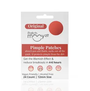 Patch My Zit Original Hydrocolloid Pimple Patch 24ct, 12mm, Clear Circular  Patch