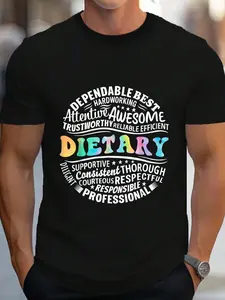 100% Cotton Dietary Shirts Food Service Appreciation Dietary Week Gifts T-Shirt Women's Men's Graphic Tee Crew Neck summer vacation Tops