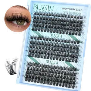Lash Clusters Wispy Fales Eyelash Clusters 10-16mm Natural Volume Individual Lashes With Flexiale Band 240pcs Reusable Lash Extensions DIY Cluster Salon Level Eyelashes