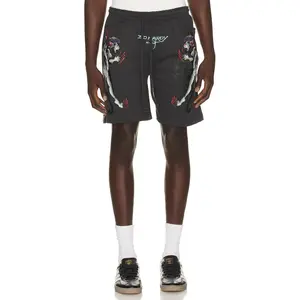 Ed Hardy Pantera Fleece Short in Dark Grey