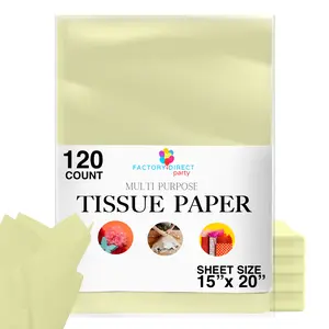 Light Yellow Tissue Paper 15 In. x 20 In. | 120 Sheets