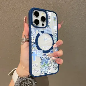 Adorable Case for iPhone11/12/13/14/15/16/17/promax Christian Collage in Blue Compatible, Lightweight, Anti-Fall |   Girly & Chic Style