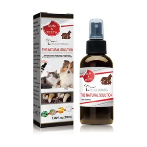 Pet Dogs & Cats Dental Care Spray, Vet-Recommended Breath Freshener & Teeth Cleaning Spray, Mouth Fresh Eliminate Bad Breath, Relieve Gum Redness & Infections, Reduce Plaque & Tartar, No Brushing