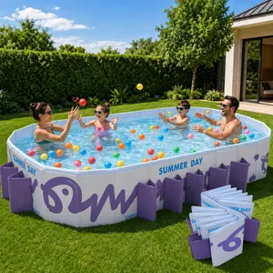 Mandla 10ft Foldable Garden Tub, Non-Inflatable Above Ground Swimming Pool, Rectangular Outdoor Backyard Pool for Family Summer