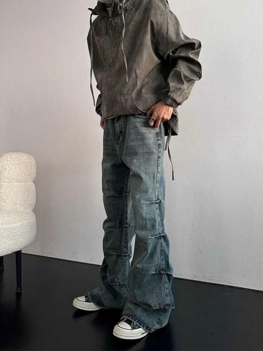 Mens Lightweight Jeans Slim Fit Stretch Denim Pants for Men and Women