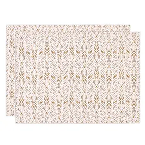 Hulu Gold Dining Placemat Set (2 Placemats)