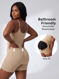 Sculpt Touch Seamless Shapewear Bodysuit – Tummy Control Butt Lifter with Back Pull-Down & Cotton Gusset | Postpartum Recovery & Everyday Comfort Fit Hip Womenswear Smooth