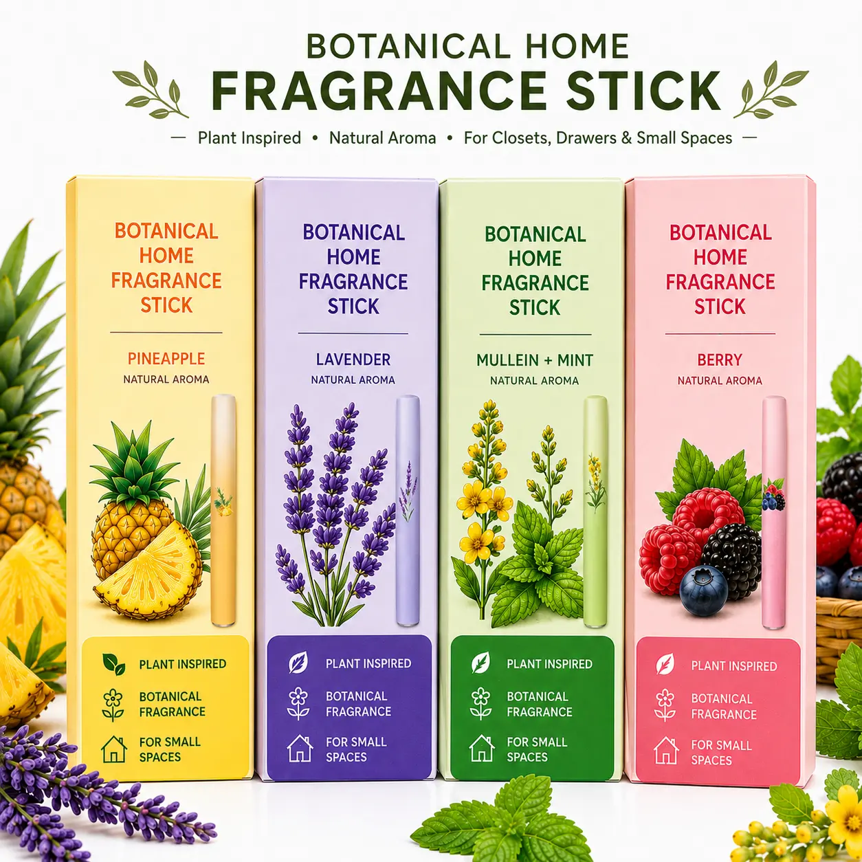 2026 Upgraded Aroma Stick, Portable Botanical Fragrance Stick with Fresh Plant Inspired Scent, Pocket Size Ambient Home Fragrance for Office, Travel and Everyday Spaces