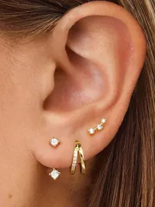 Elegant Retro High-Quality Hypoallergenic Hoop Earrings, Copper Inlaid Zircon, Perfect for Daily Wear, Gift Ideas, Festive Celebrations, All Seasons