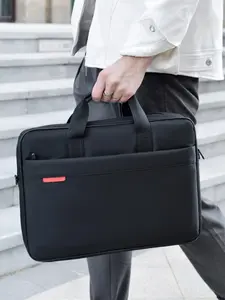 Large Capacity Business Briefcase, Casual Solid Color Laptop Bag for Men & Women, Simple All-match Bag for Daily Life & Work